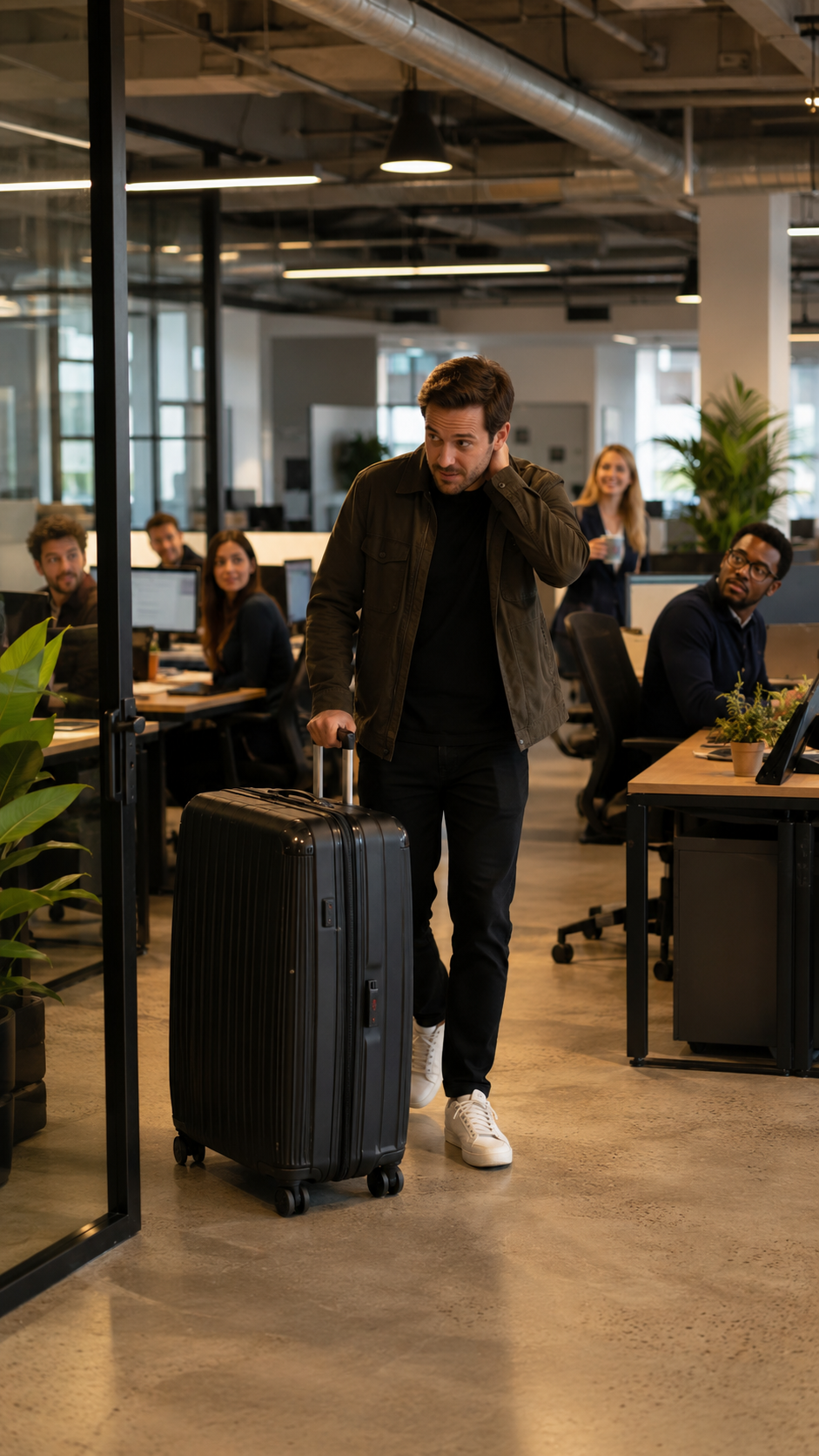 Son collègue arrive chaque lundi avec une énorme valise